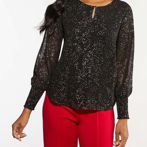 Womens Foiled Dot Top